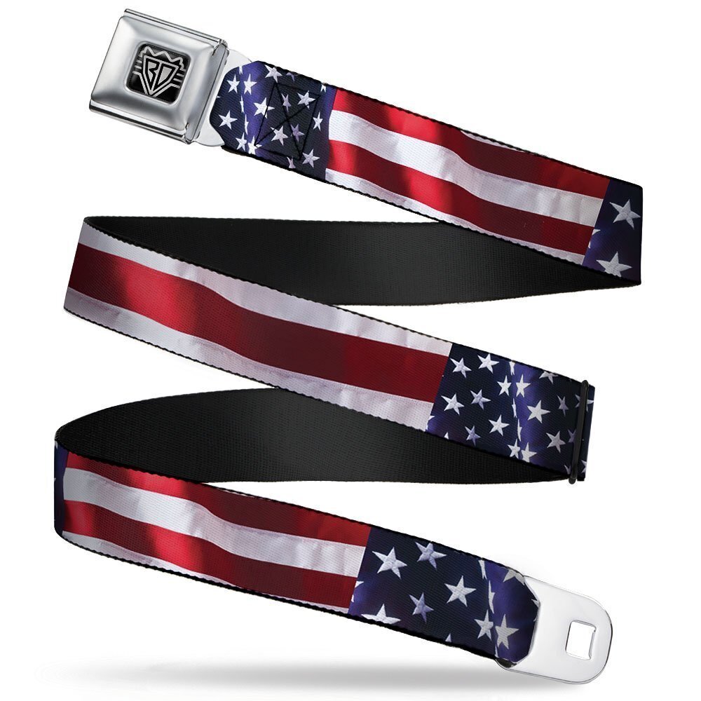 7188 Seatbelt Belt Americana W30158, American Flag Vivid Close-up, 1.5""
